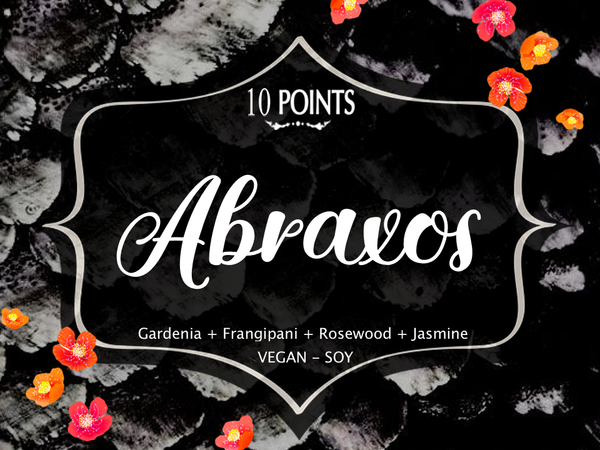 Abraxos - Book Inspired Soy Candle Scent Notes: Gardenia, Frangipani, Rosewood & Jasmine