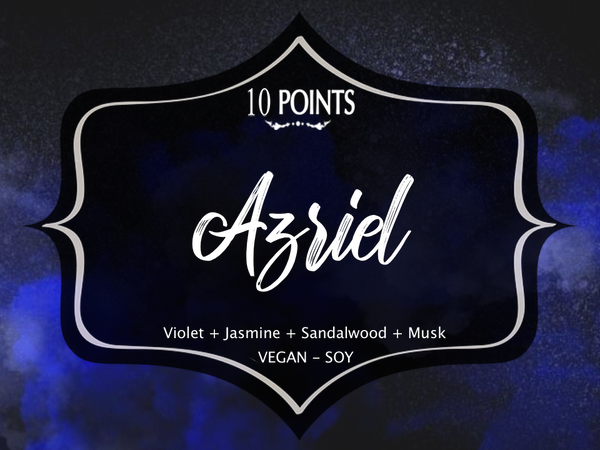 Azriel - Book Inspired Soy Candle Scent Notes: Violet, Jasmine, Sandalwood & Musk