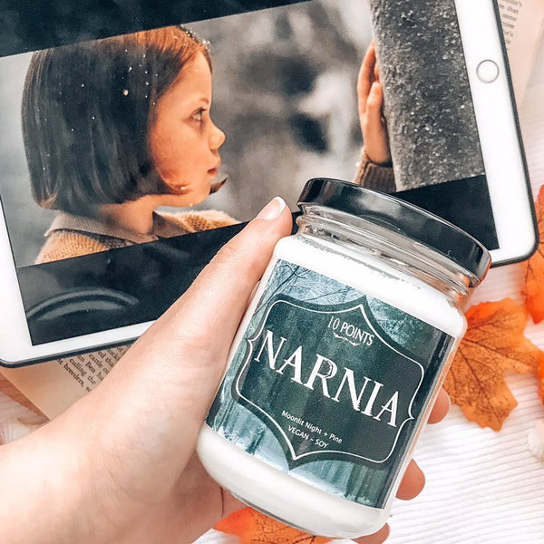 Narnia - The Chronicles of Narnia Inspired Soy Candle Scent Notes: Moonlit Night + Pine