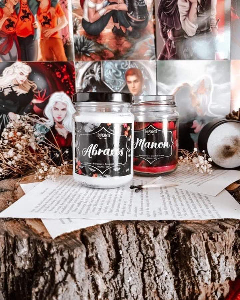 Manon - Book Inspired Soy Candle Scent Notes: Blood Orange, Grape Fruit, Rose & Vanilla