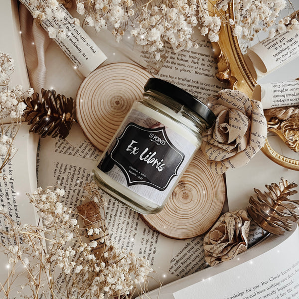 Ex Libris  - Bookish Inspired Soy Candle  Scent Notes: Coconut + Lime