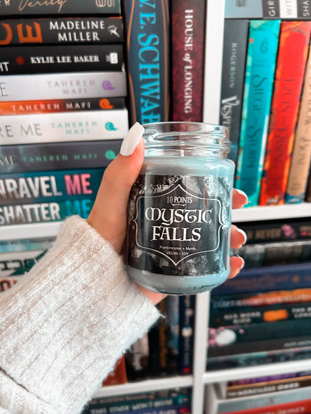 Mystic Falls  - Bookish Inspired Soy Candle Scent Notes: frankincense and myrrh