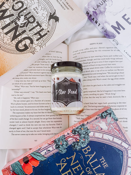 5 Star Read  - Bookish Inspired Soy Candle Scent Notes: French Pear