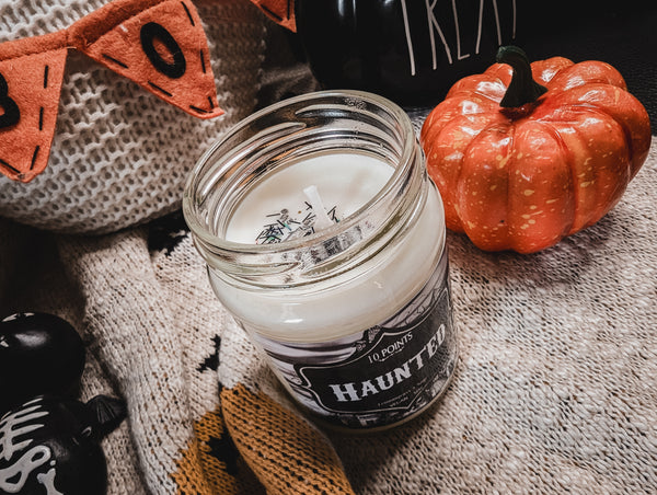 HAUNTED -  soy candle [ Scent: Lemongrass + Sage ]