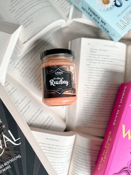 I'd Rather Be Reading  - Bookish Inspired Soy Candle Scent Notes: Caramel