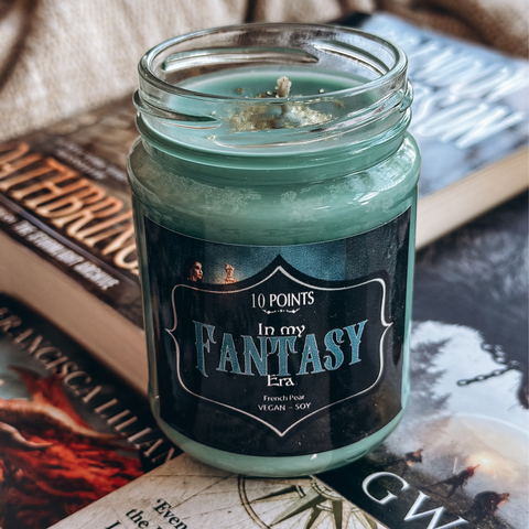 IN MY FANTASY ERA  - Bookish Inspired Soy Candle Scent Notes: French Pear