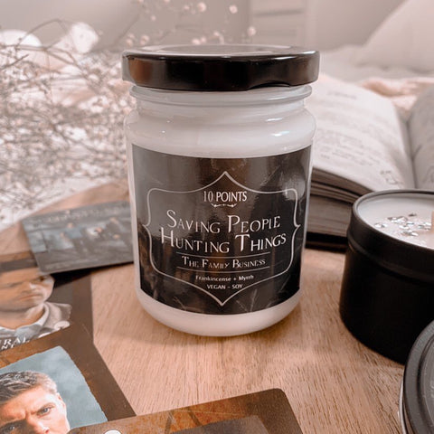 Saving People, Hunting Things - Soy Candle Scent Notes: Frankincense + Myrrh