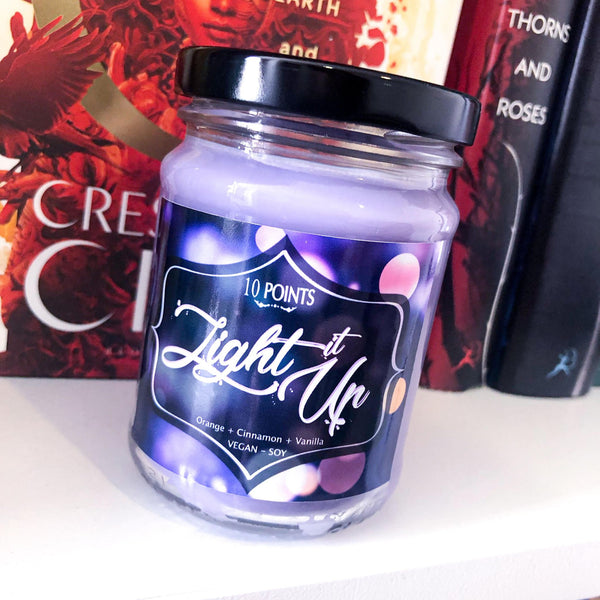 Light it Up - Book Inspired Soy Candle Scent Notes: Orange, Cinnamon & Vanilla