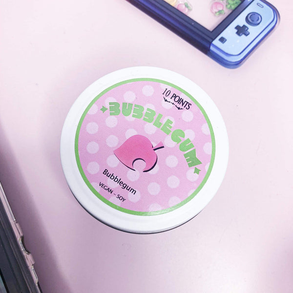 Bubblegum KK - Animal Crossing Inspired Soy Candle  Scent Notes: Bubblegum + Fairy floss