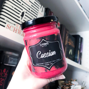 Cassian - Book Inspired Soy Candle  Scent Notes: Blood Orange, Grape Fruit, Rose & Vanilla