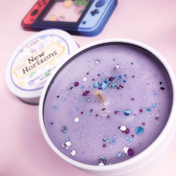 New Horizons - Animal Crossing Inspired Soy Candle Scent Notes: Strawberry + Vanilla + Banana