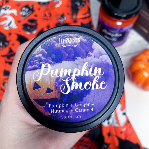 Pumpkin Smoke - Soy Candle Scent Notes: Pumpkin, Ginger, Nutmeg & Caramel