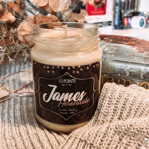 James Herondale  - Soy Candle Scent Notes: Vanilla + Musk