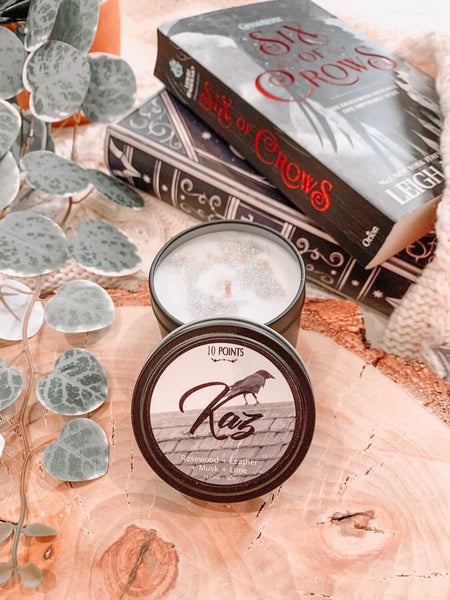 Kaz Brekker - Book Inspired Soy Candle Scent Notes: Rosewood, Leather, Musk & Lime