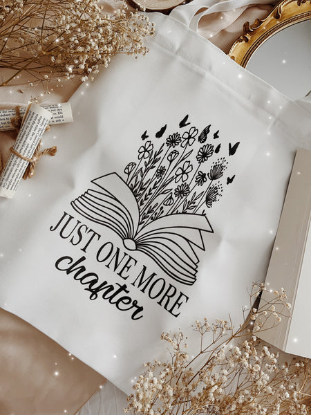 Just One More Chapter - Bookish Inspired Tote