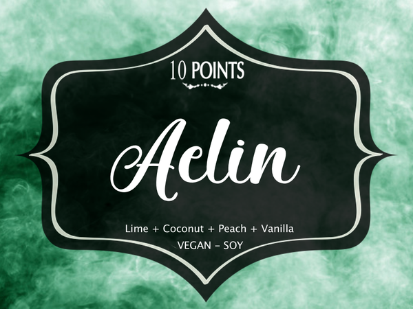 Aelin - Book Inspired Soy Candle Scent Notes: Lime, Coconut, Peach & Vanilla