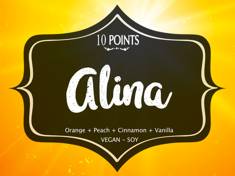 Alina - Book Inspired Soy Candle Scent Notes: Orange, Peach, Cinnamon & Vanilla