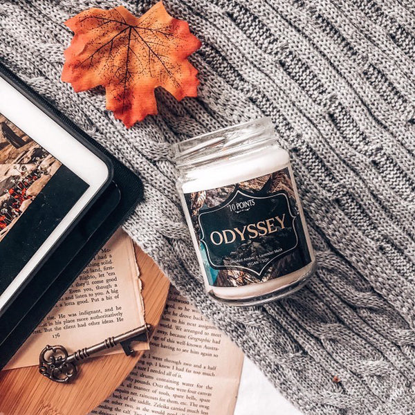 Odyssey - Assassin's Creed Inspired Soy Candle Scent Notes: Smoked Amber + Lavender Musk