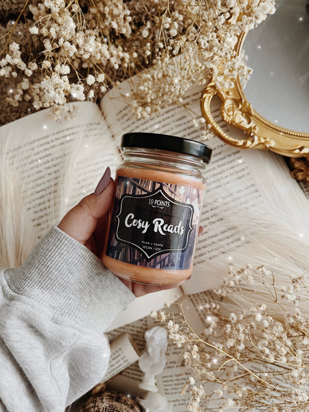 Cosy Reads  - Bookish Inspired Soy Candle  Scent Notes: Peach + Vanilla