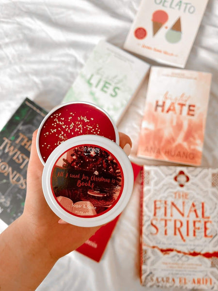 All I want for Christmas is Books -  Soy Candle Scent Notes: Sugar & Spice