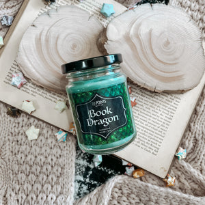 Book Dragon  - Bookish Inspired Soy Candle Scent Notes: Sandalwood