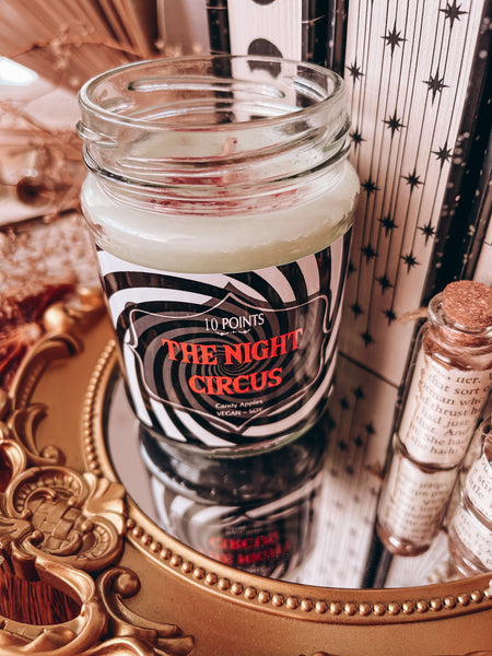 The Night Circus - Bookish Inspired Soy Candle Scent Notes: Candy Apples
