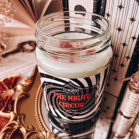 The Night Circus - Bookish Inspired Soy Candle Scent Notes: Candy Apples
