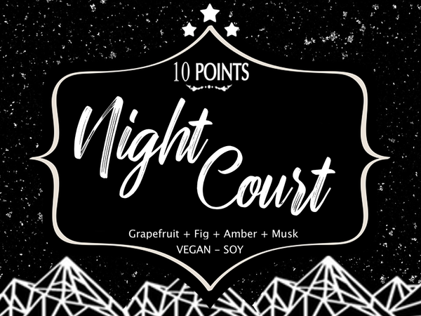 Night Court - Book Inspired Soy Candle Scent Notes: Grapefruit, Fig, Amber, Musk