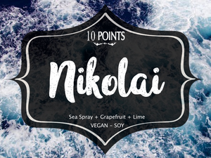 Nikolai - Book Inspired Soy Candle Scent Notes: Sea Spray, Grapefruit & Lime