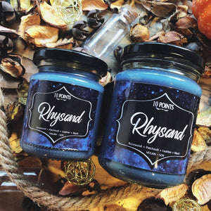 Rhysand - Book Inspired Soy Candle Scent Notes: Rosewood, Patchouli, Leather, Musk