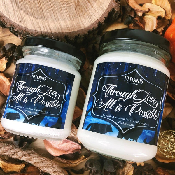 Through Love, All is Possible - Book Inspired Soy Candle