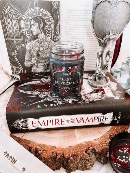 The Last Silversaint  soy candle Scent Notes: Black Musk n Pear