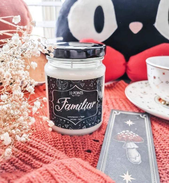 Familiar Soy Candle  Scent Notes: Lemongrass n Sage