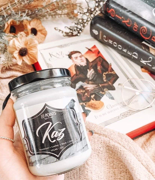 Kaz Brekker - Book Inspired Soy Candle Scent Notes: Rosewood, Leather, Musk & Lime