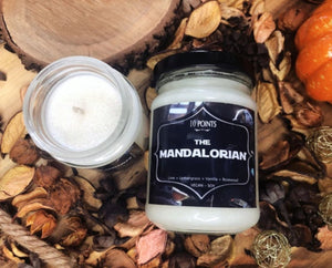 Mandalorian Soy Candle Scent Notes: Lime, Lemongrass, Vanilla & Rosewood