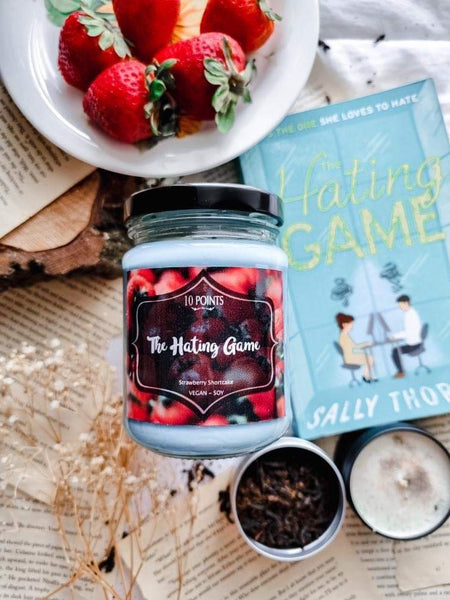 The Hating Games Soy Candle Scented Notes : Strawberry Shortcake