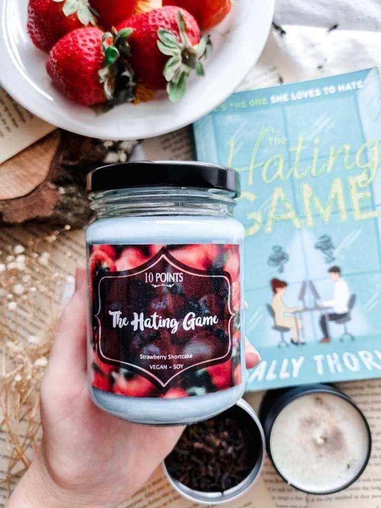 The Hating Games Soy Candle Scented Notes : Strawberry Shortcake